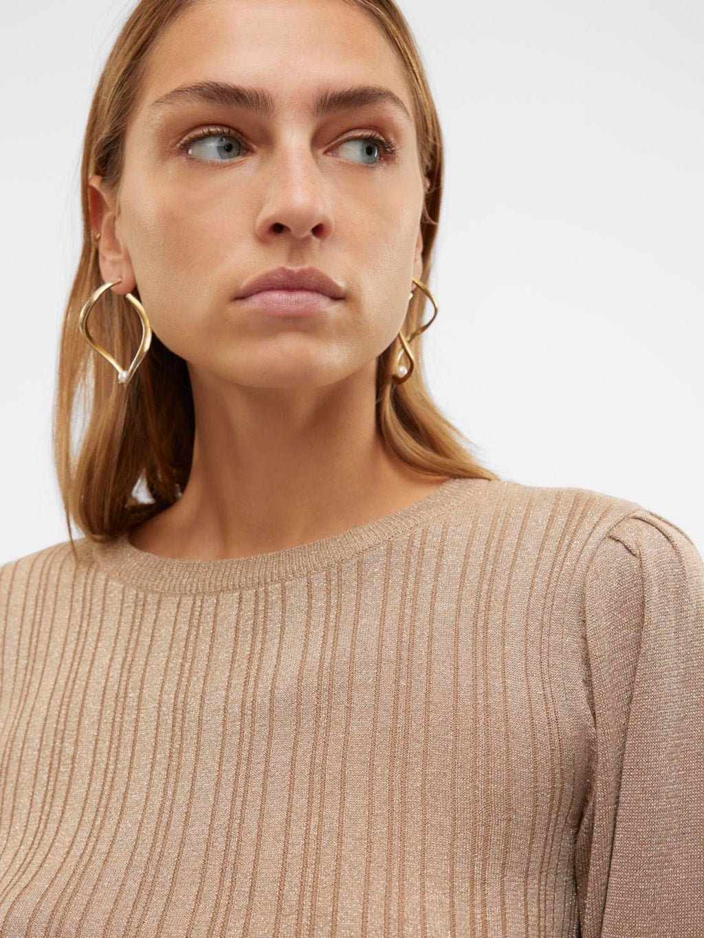 The Talia Long Sleeve Pullover Sweater - Silver Mink