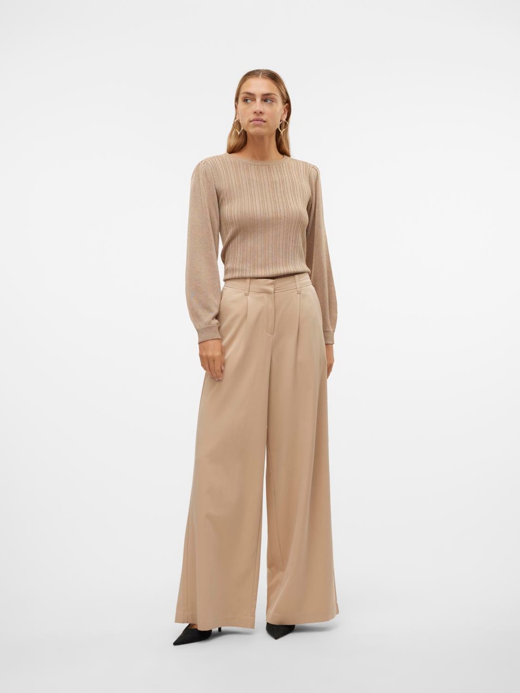 The Talia Long Sleeve Pullover Sweater - Silver Mink
