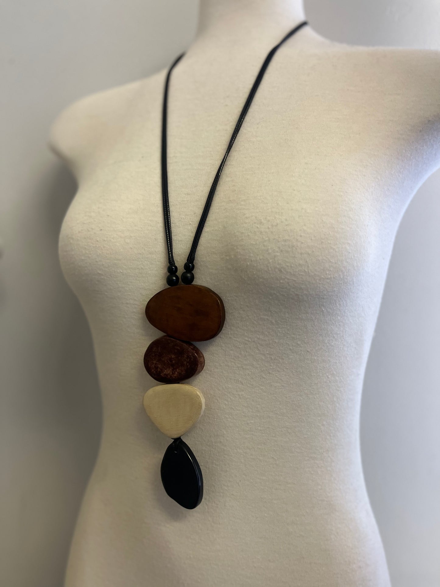 Adjustable Wood Necklace