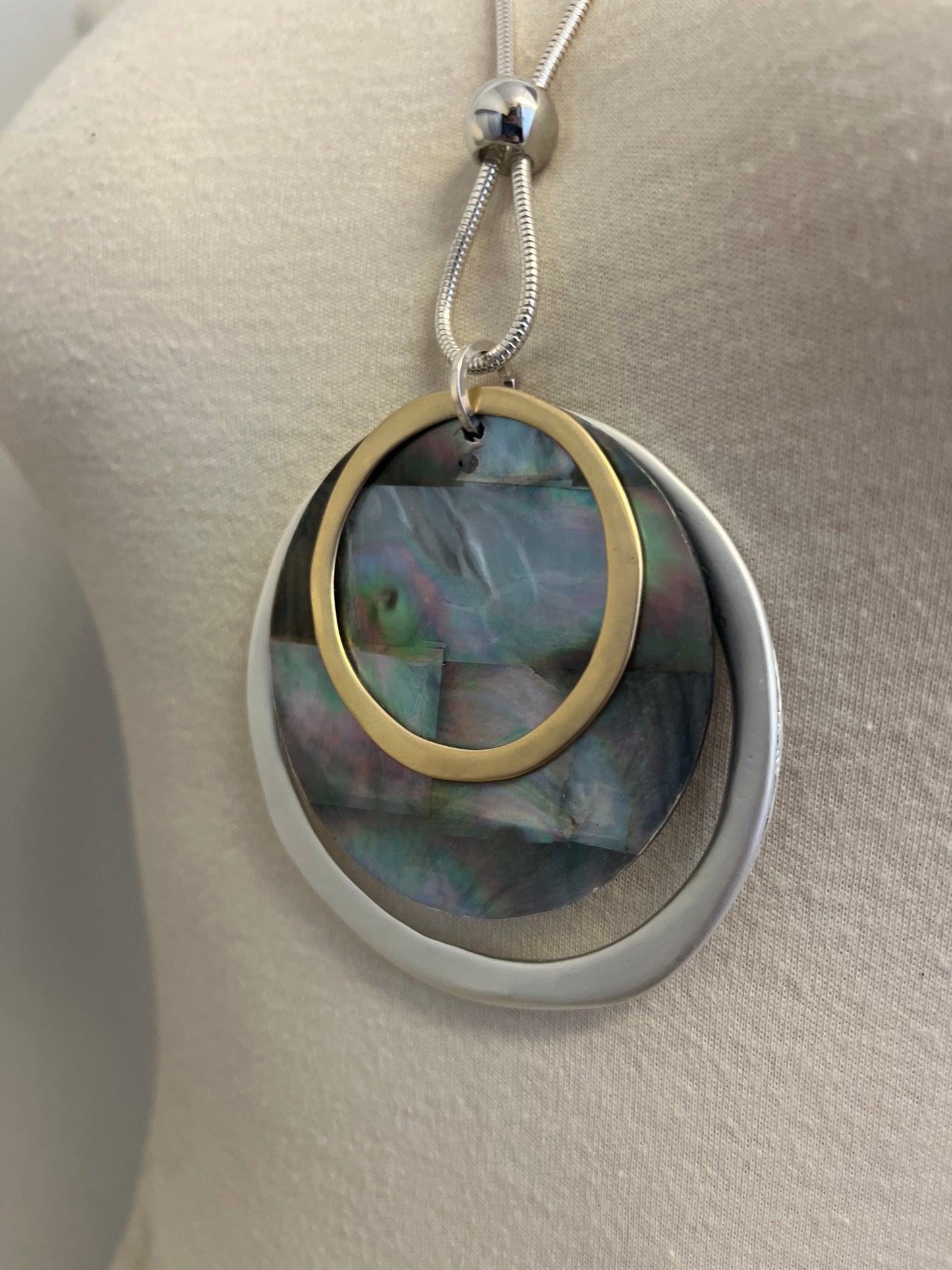Triple Circles Necklace & Earrings Set