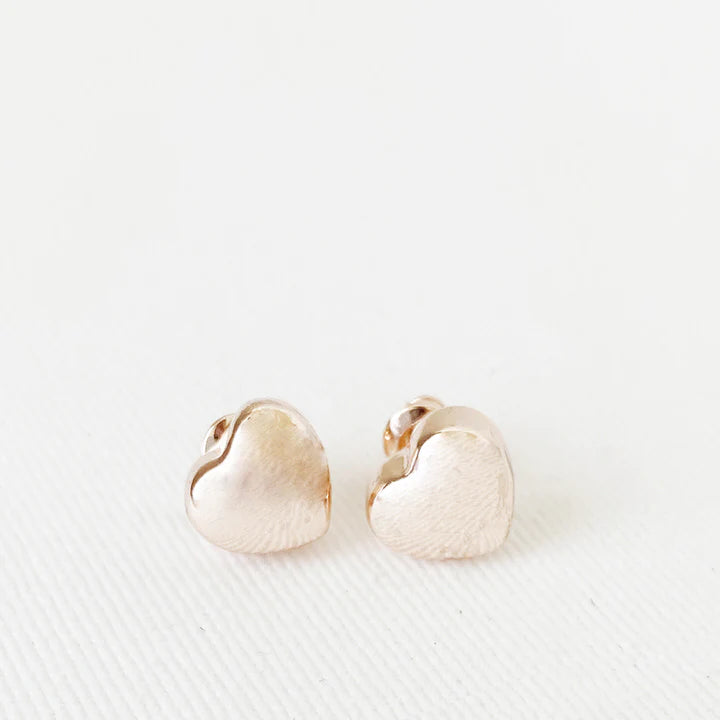 2321 - HEART EARRINGS - ROSE