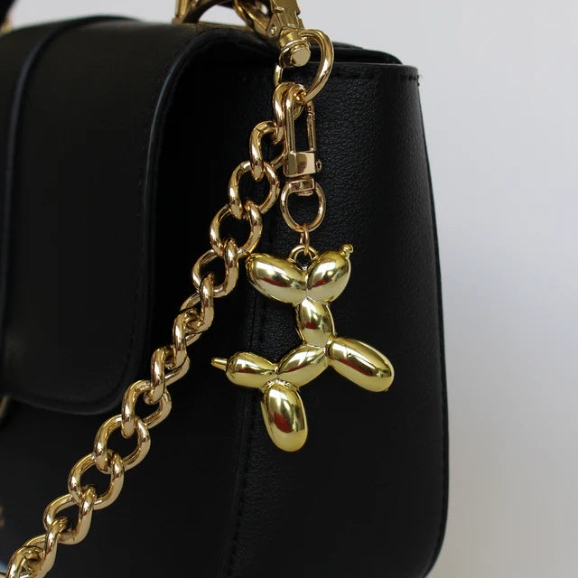 Key/Bag Charm - Balloon Dog Gold