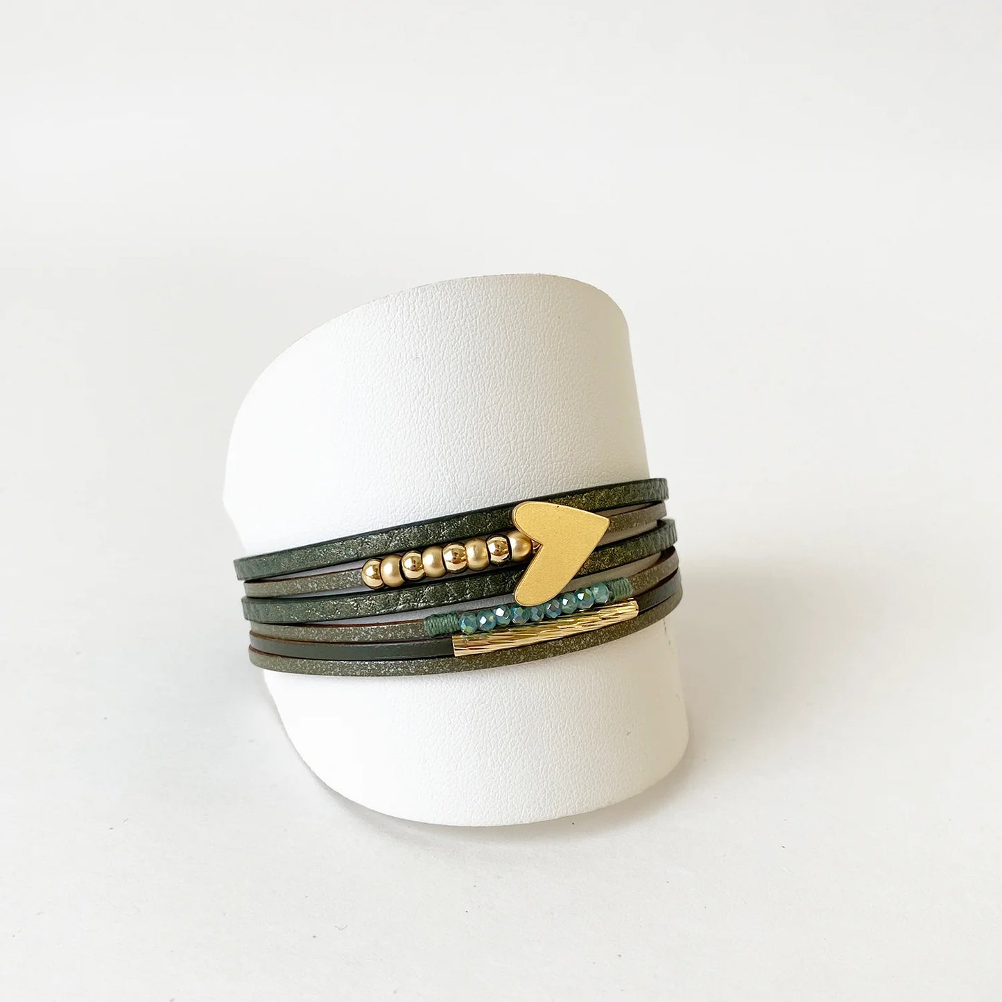 3148 - SAGE HEART MAGNETIC BRACELET