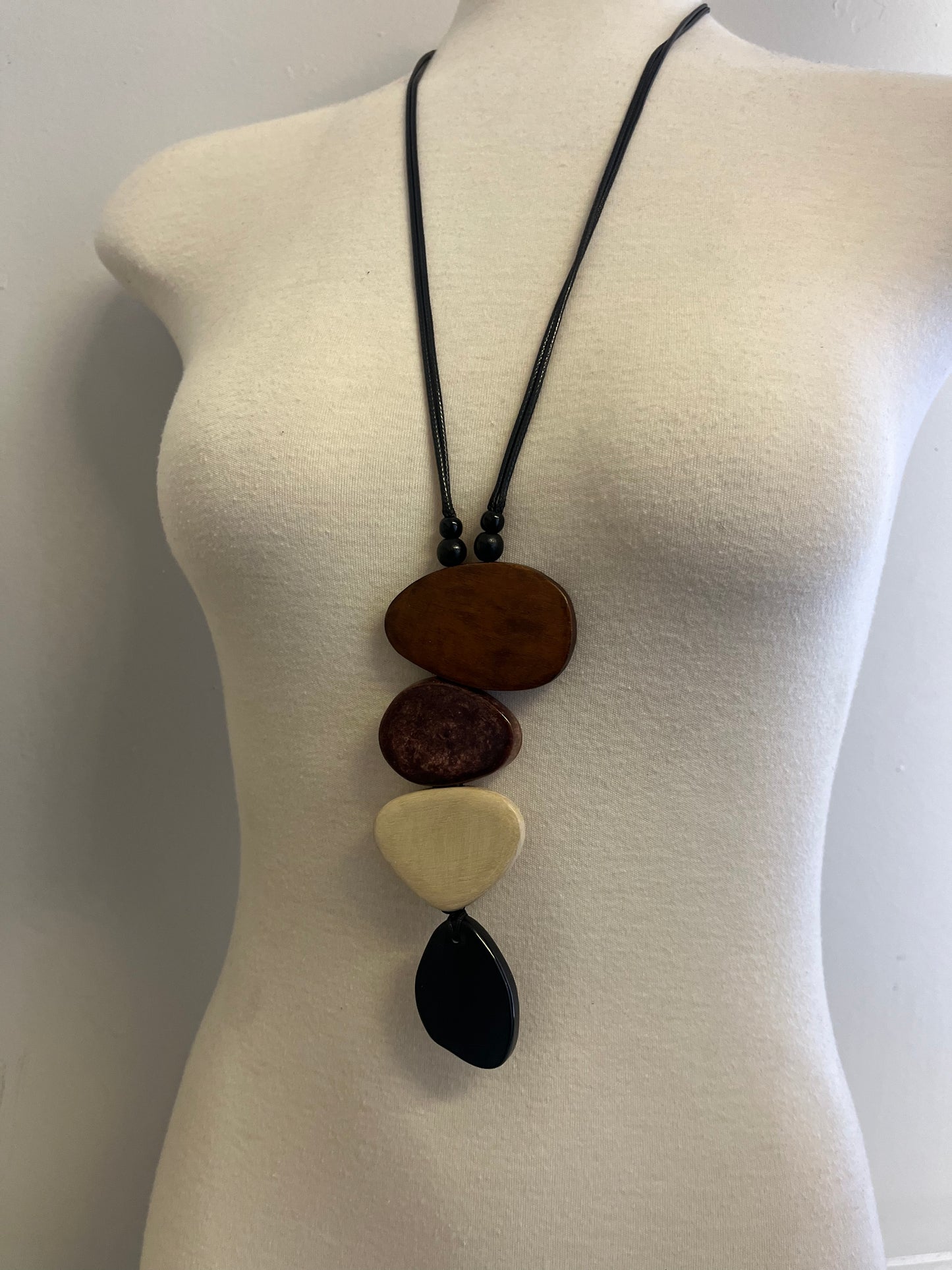 Adjustable Wood Necklace