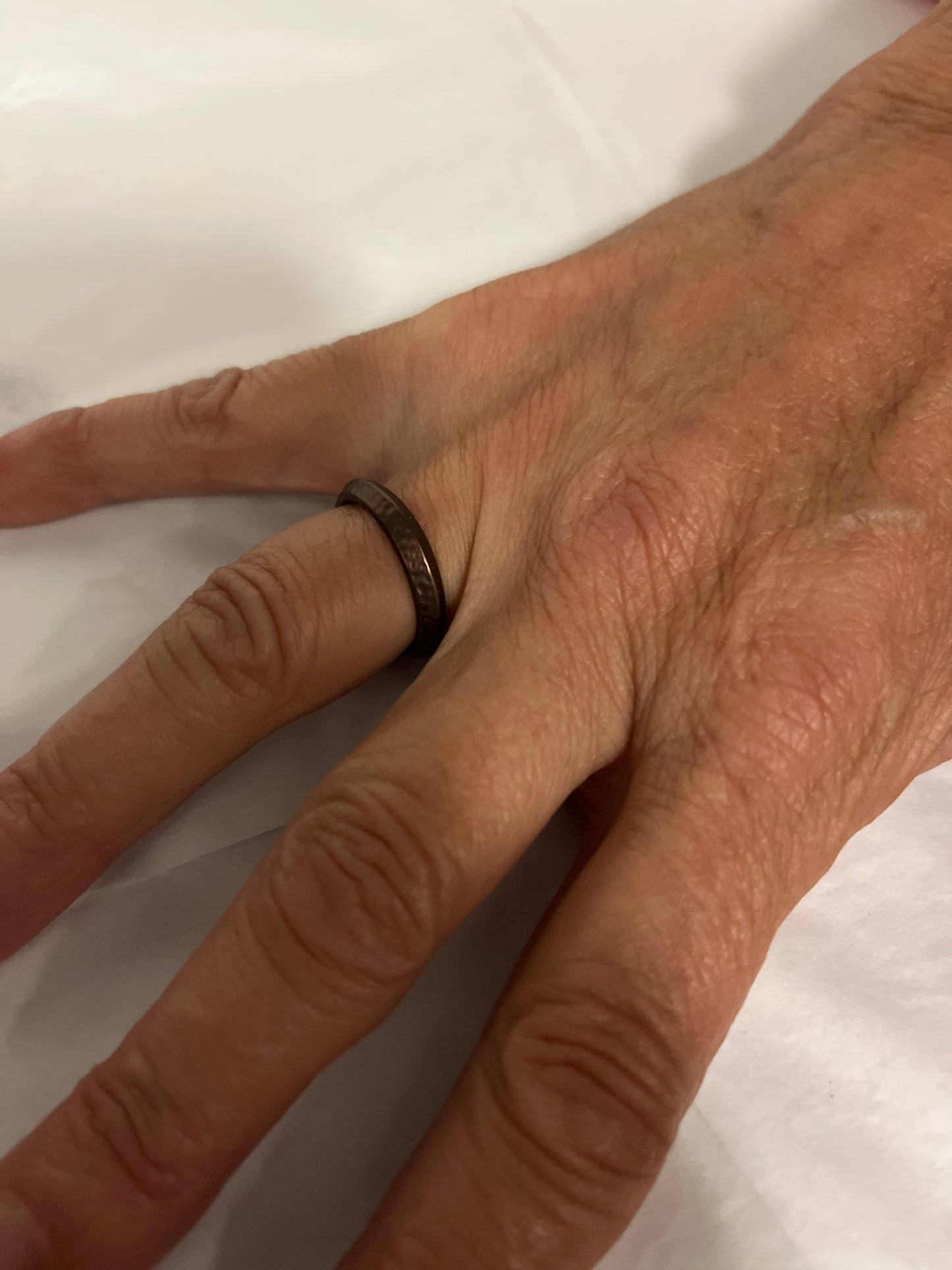 BRONZE HAMMERED RING