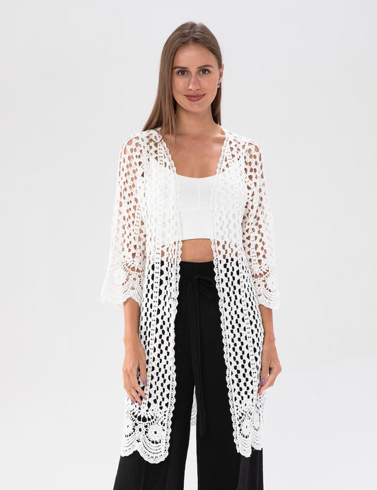 The Boho Lace Kimono - White