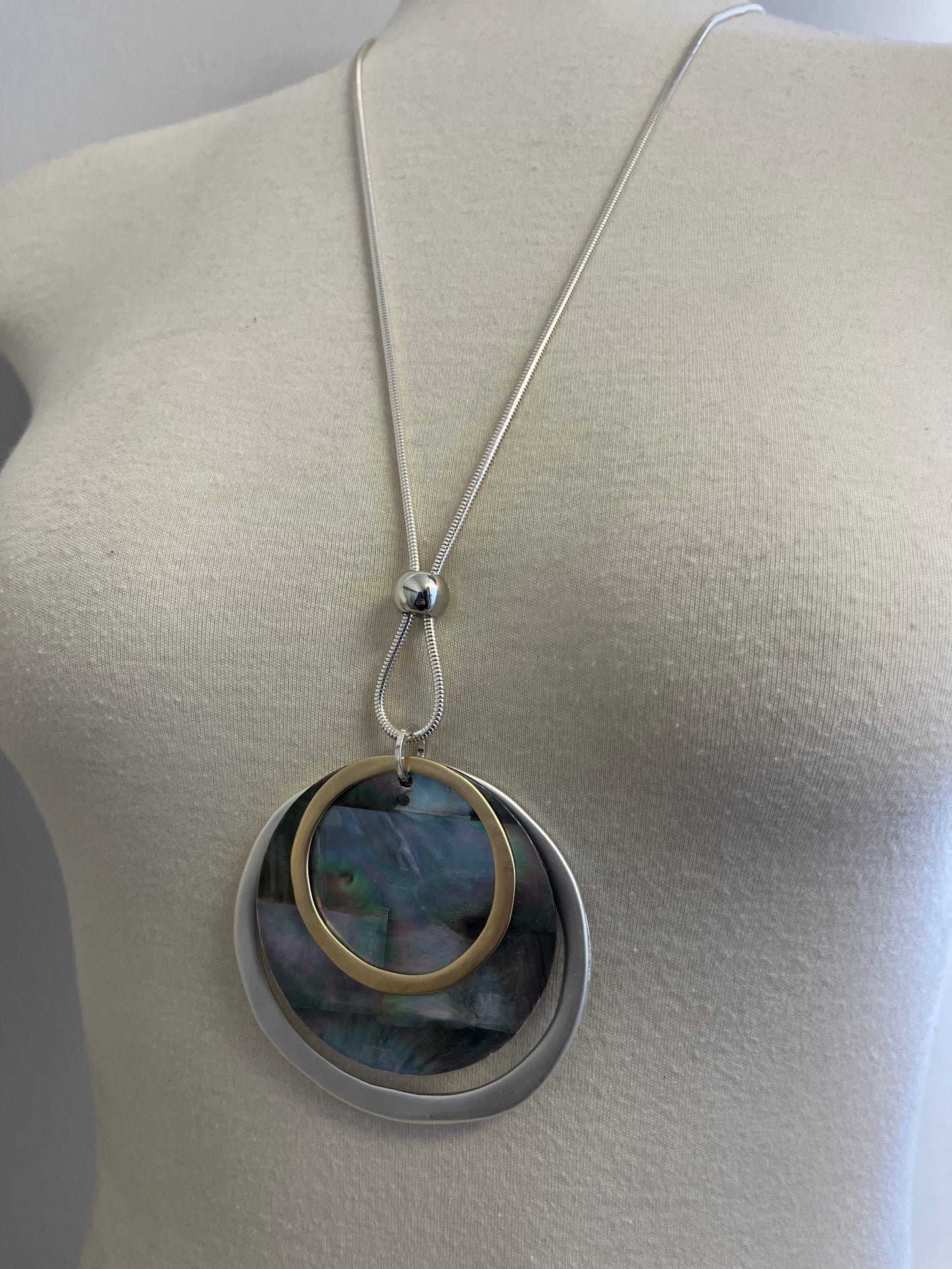 Triple Circles Necklace & Earrings Set