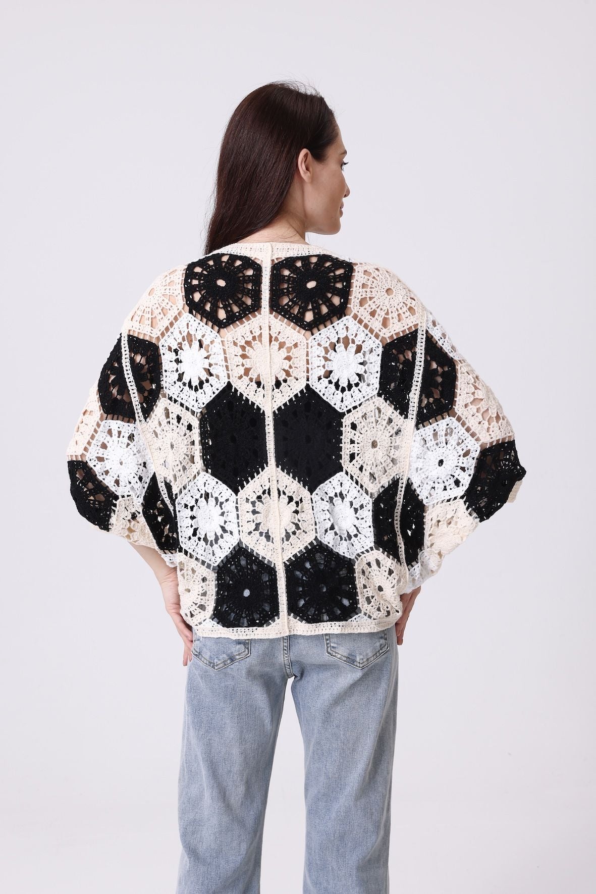 The Kimmy Crochet Cardigan - Black