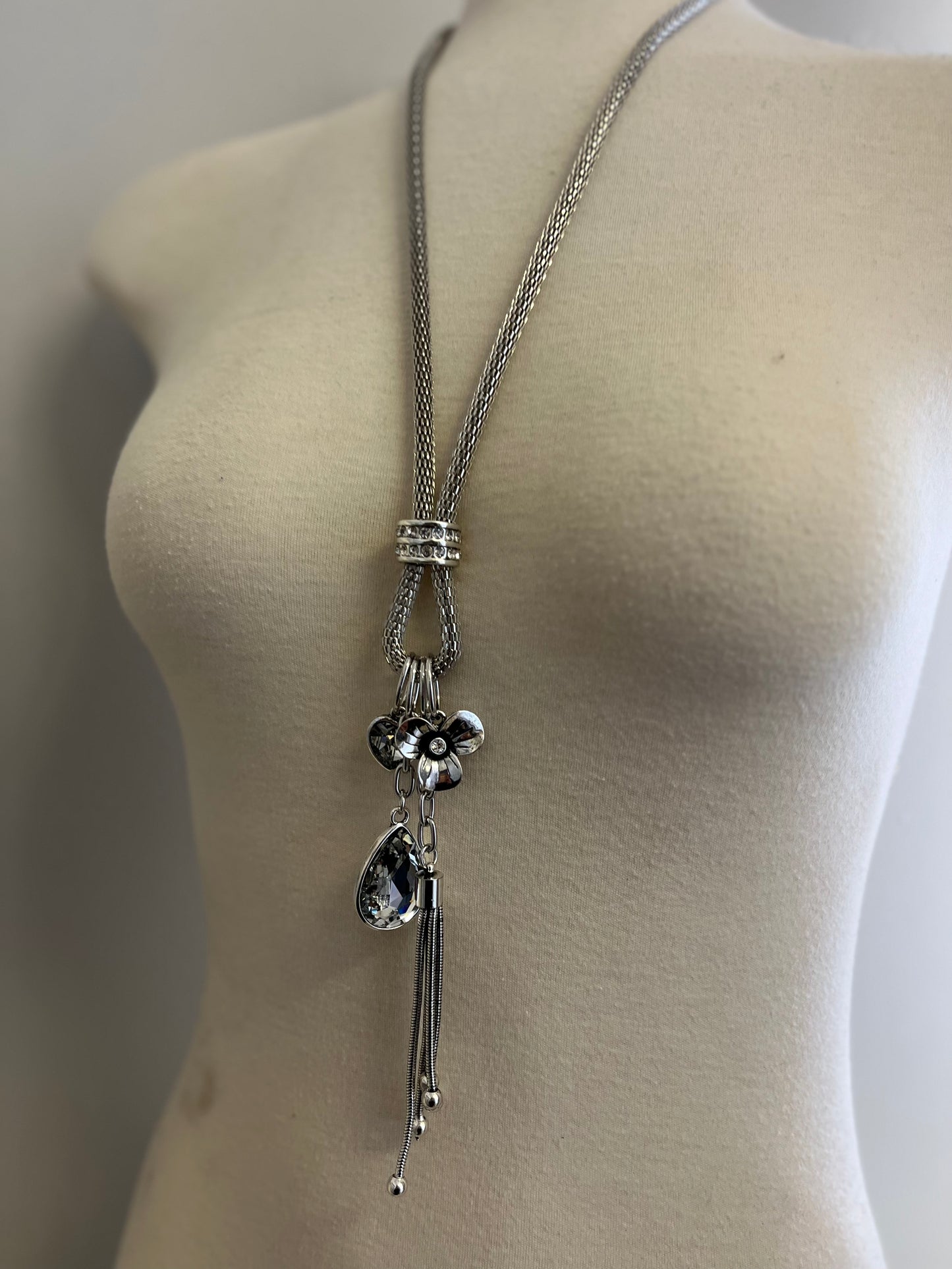 Charm Rope Style Necklace & Earrings Set