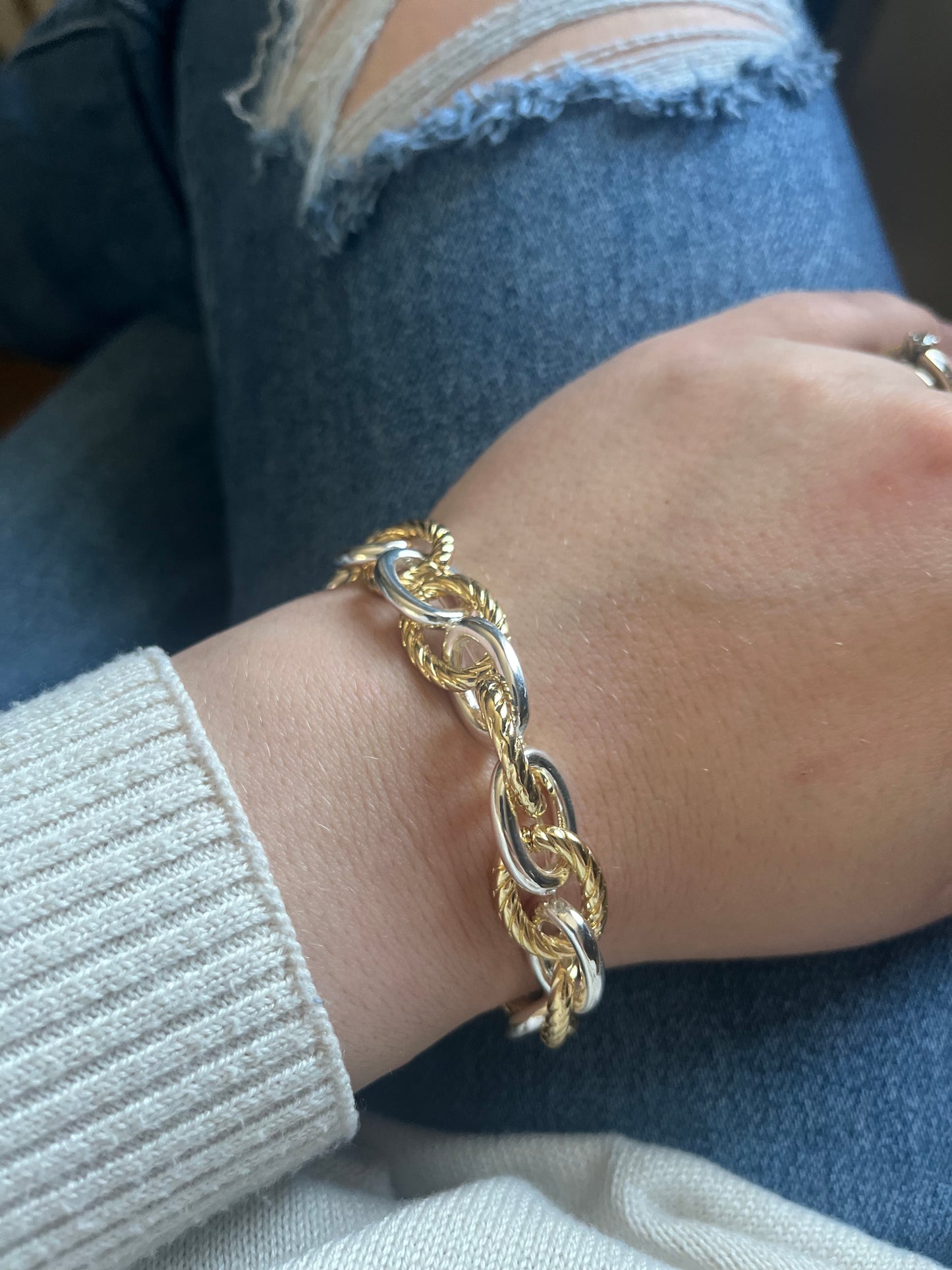 MIX CHAIN STRETCHY BRACELET