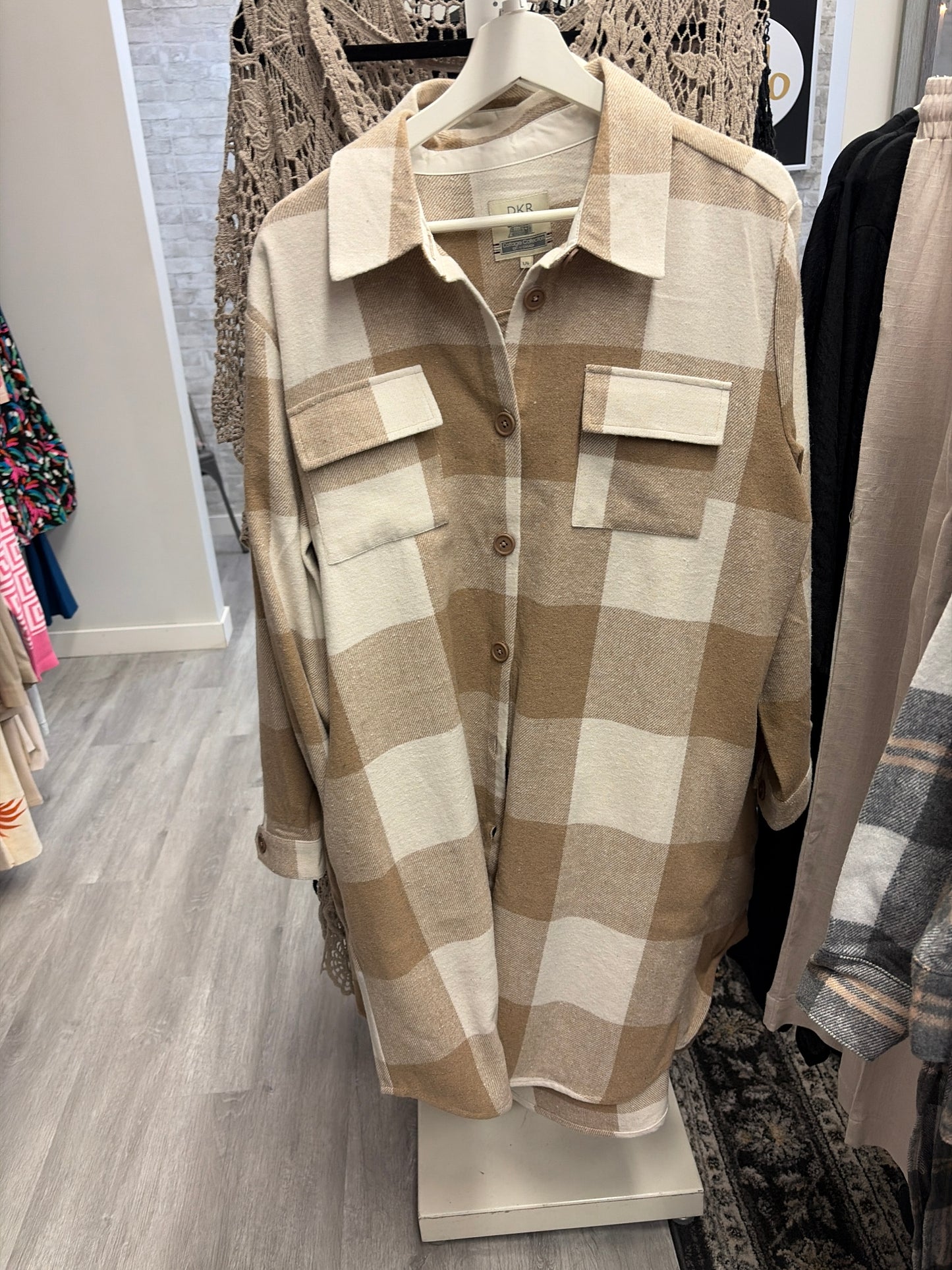 The Muskoka Long Shacket - Sand
