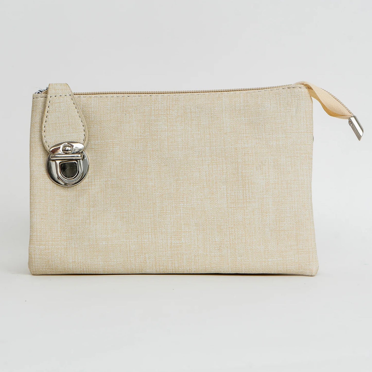 7012 - BEIGE CROSSBODY BAG WITH WRISTLET