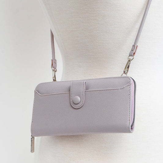7076 - LAVENDER VEGAN LEATHER WALLET PURSE