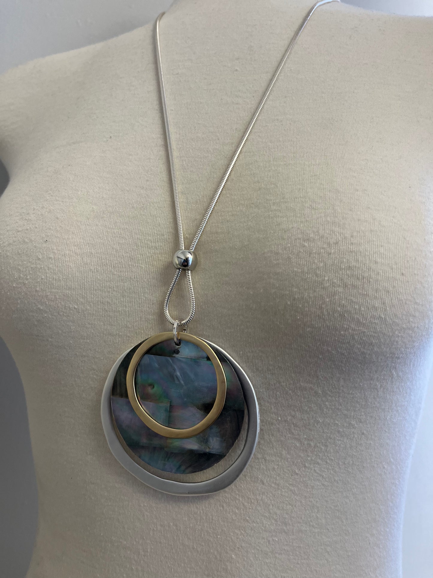 Triple Circles Necklace & Earrings Set