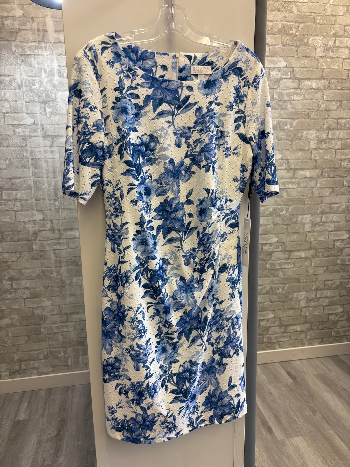 Scapa Floral Pencil Skirt Blue/White