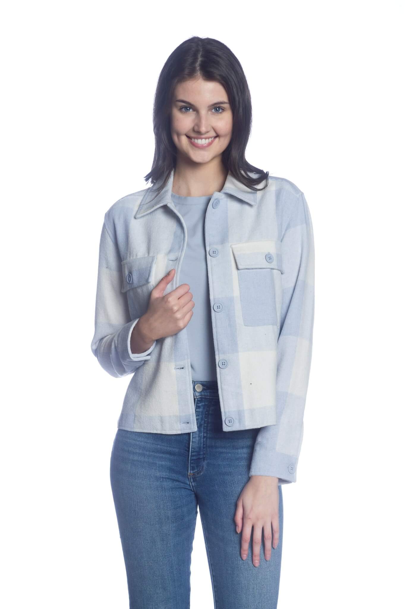 The Campfire Shacket - Blue