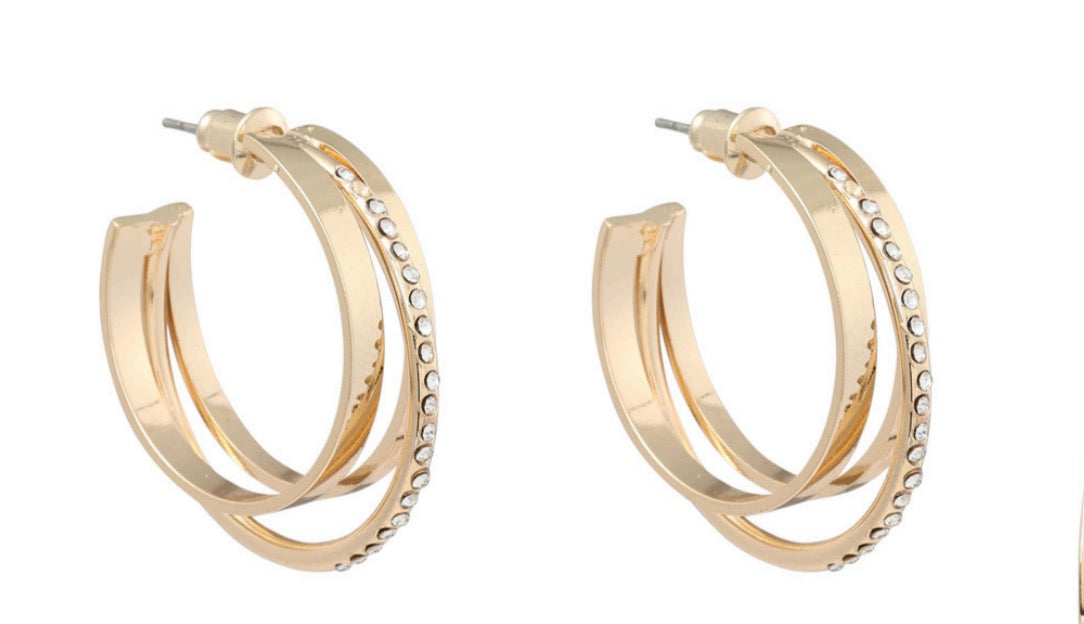 03143901 Merx Cry Hoop Earrings - Gold