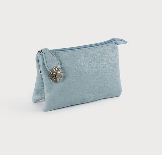 7012 - Triple Crossbody Bag - Blue