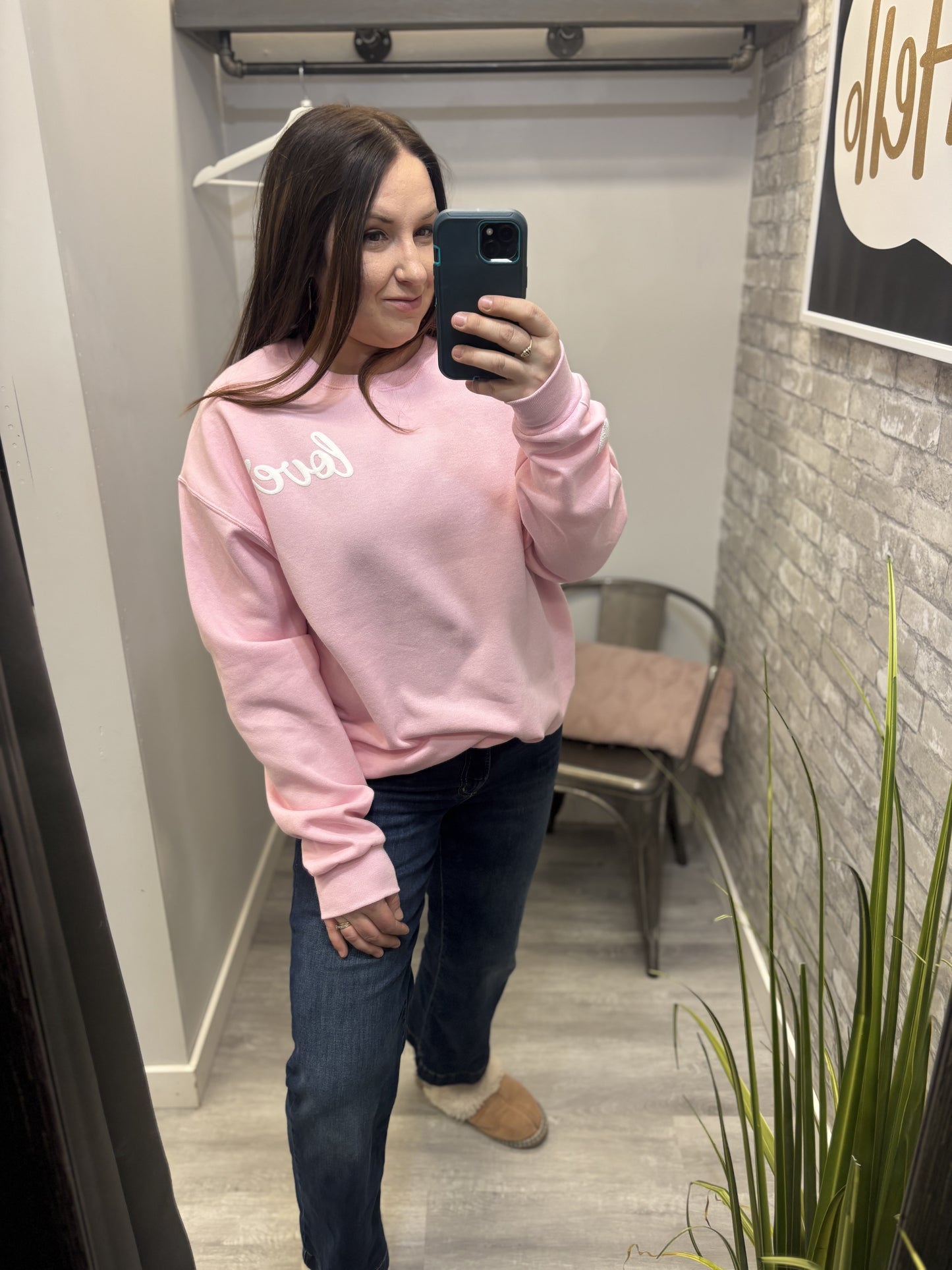 Retro Love Sweater - Pink