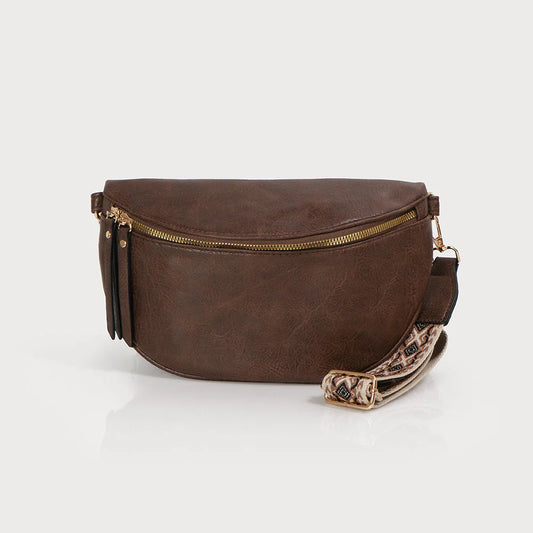 7129 Semi Circle Sling Bag - Chocolate