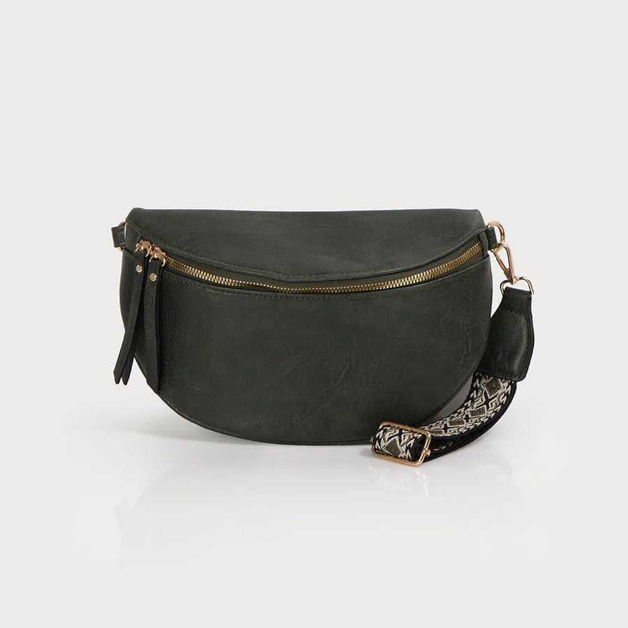 7129 Semi Circle Sling Bag - Olive