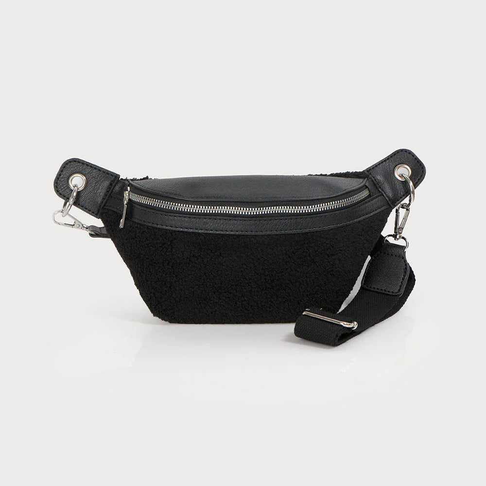 7168 - Sherpa Banana Sling Bag - Black