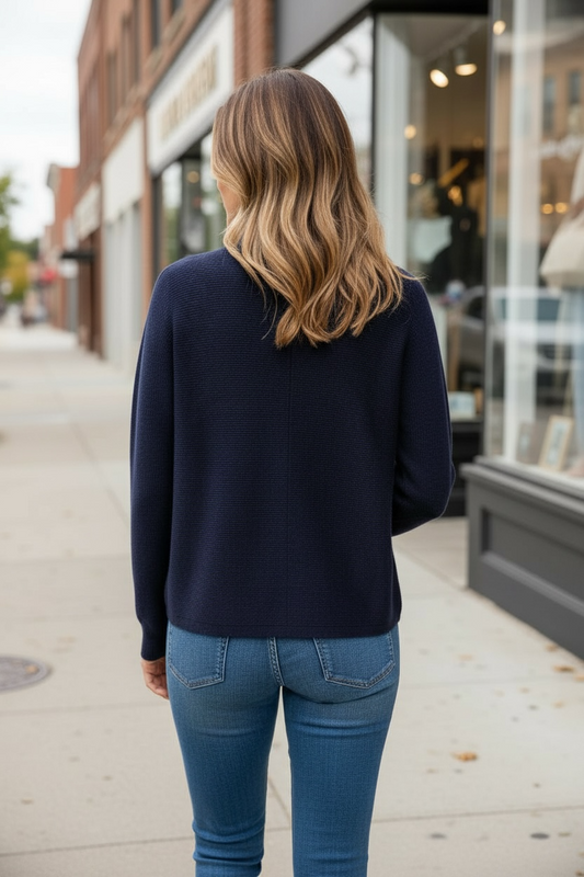 The Nadia Sweater - Navy