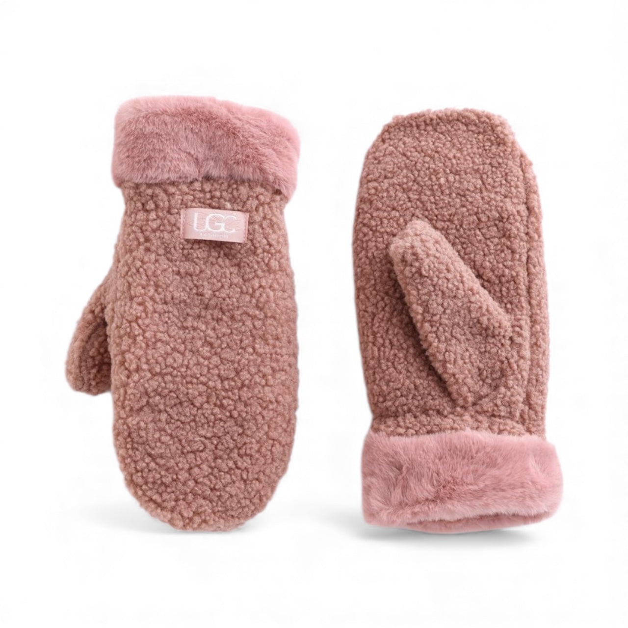 Sherpa Mittens - Pink
