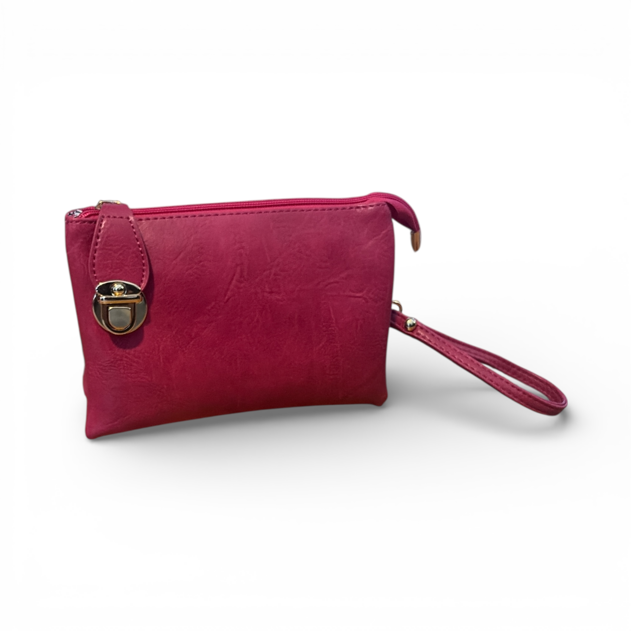 7012 - Triple Crossbody Bag - Fuchsia