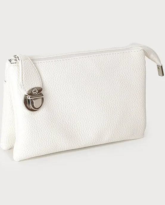 7012 - Triple Crossbody Bag - White