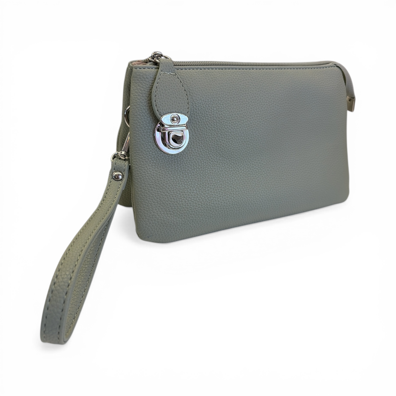 Large Triple Crossbody Bag - Sage Green