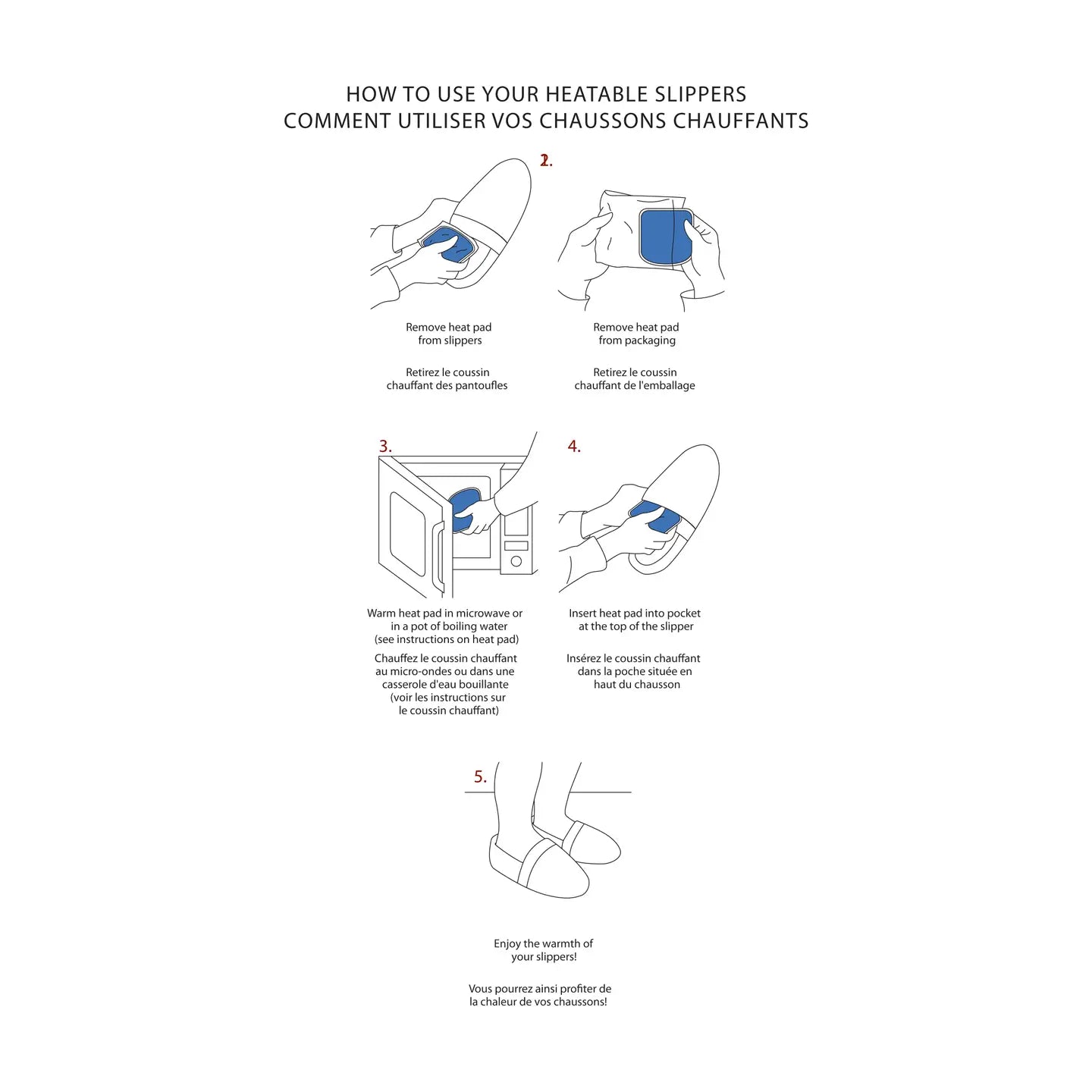 Heatable Slippers - White