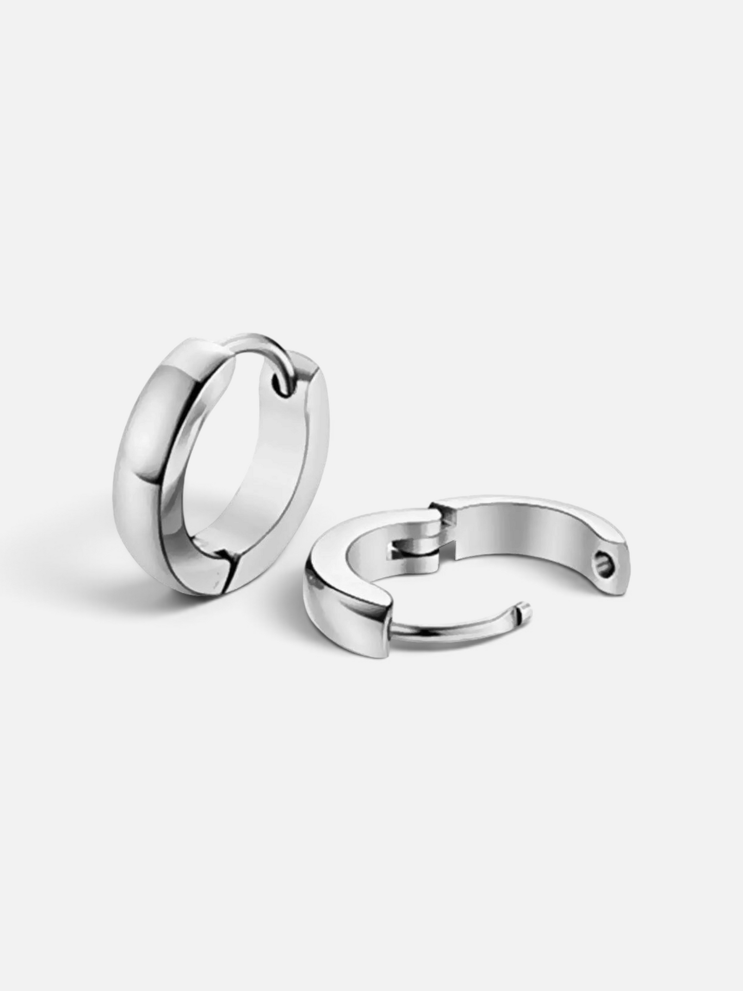 Stainless Steel Huggie - Silver