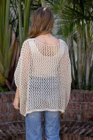OFV - Paloma’s Crochet Poncho - Beige
