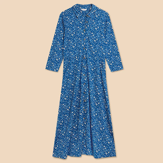 White Stuff - Polka Dot Dress Blue