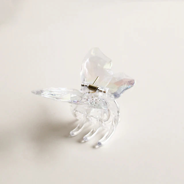 Butterfly Claw Clip | White Holographic