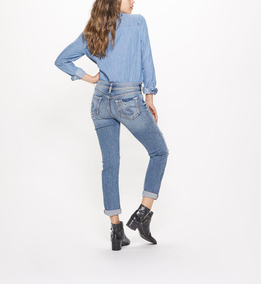 Pre-Loved Silver Jeans Suki Ankle Slim Mid Rise Medium Wash