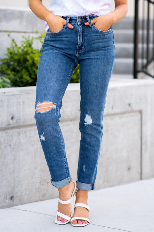 Flying Monkey Moon Legend Stretchy Mom Jeans