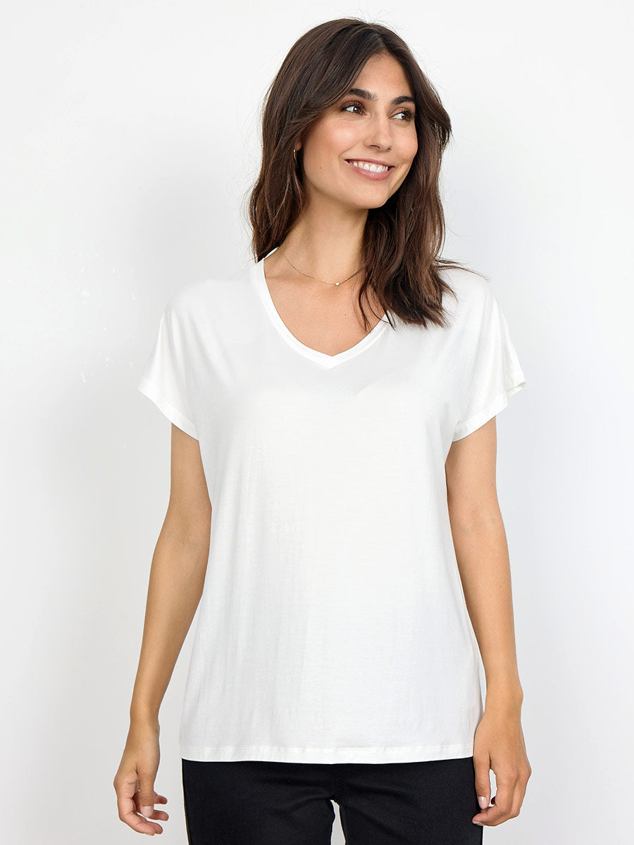 Soya Concept Marica V Neck T-shirt - White