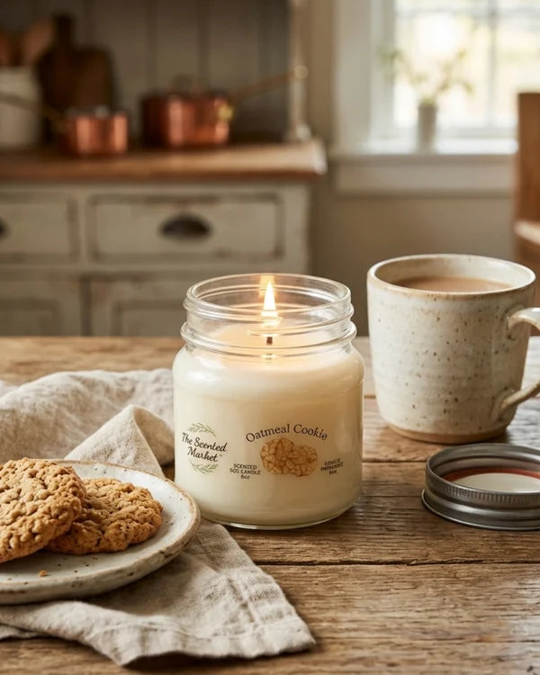 Scented Market -OATMEAL COOKIE Soy Wax Candle 8 oz