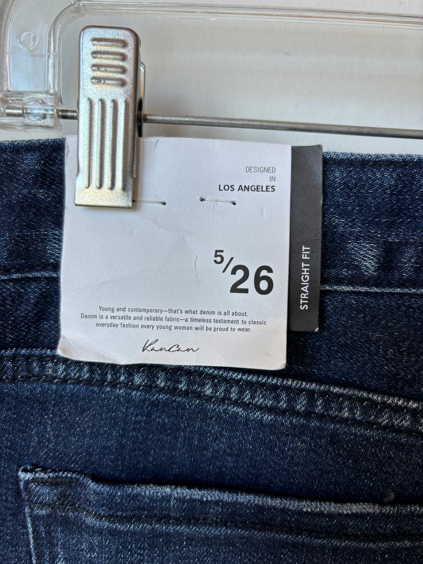 NWT - Kancan Cane Mid Rise Slim Straight Leg