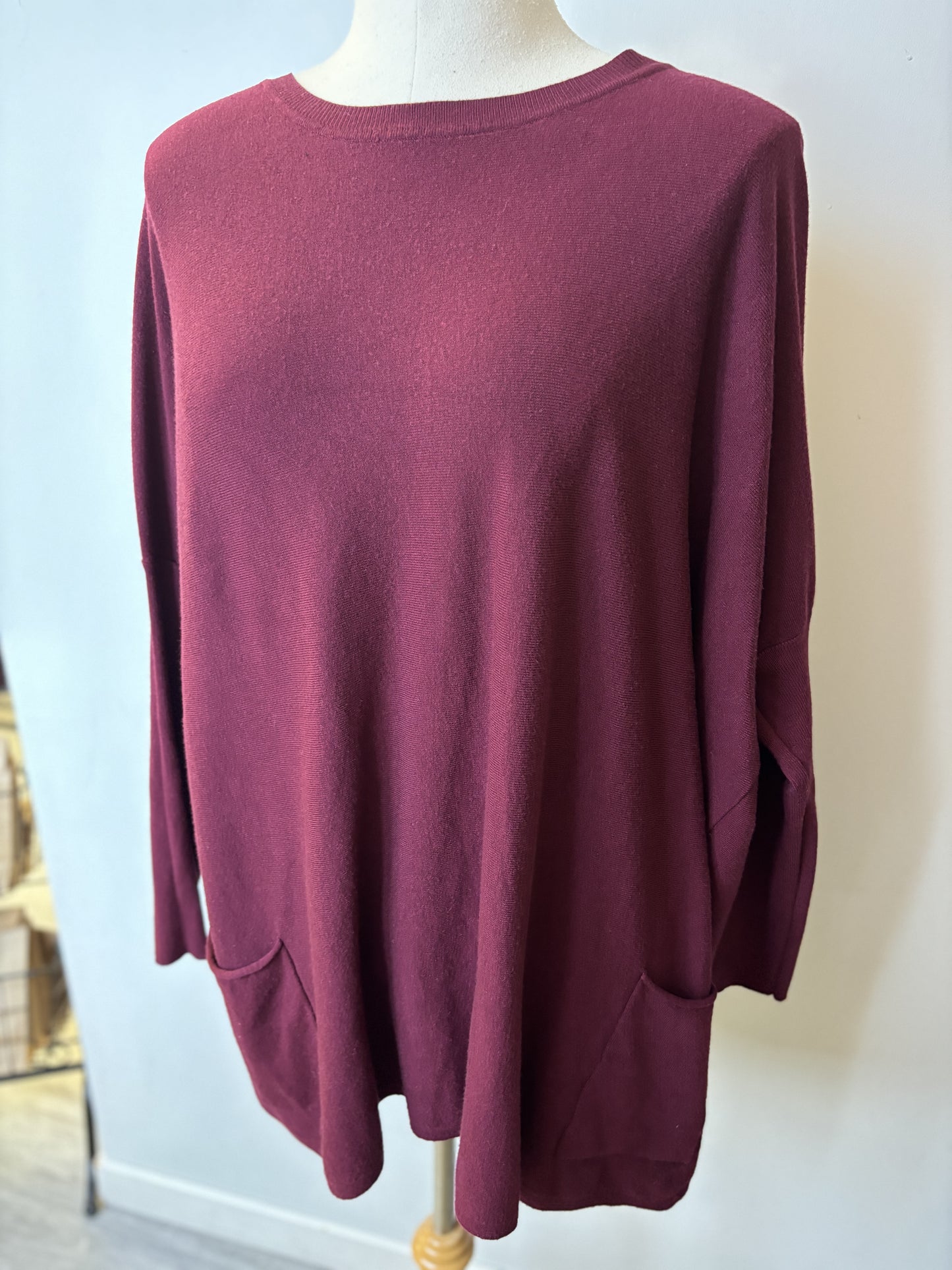 Pre-Loved Tea n Rose Pocket Sweater