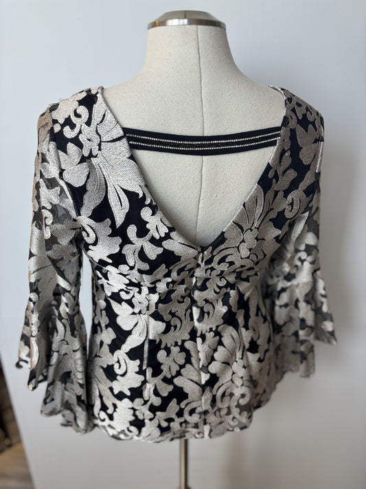 Pre-Loved Frank Lyman Damask Top