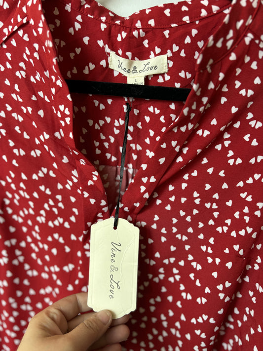 NWT Vine & Love Heart Blouse