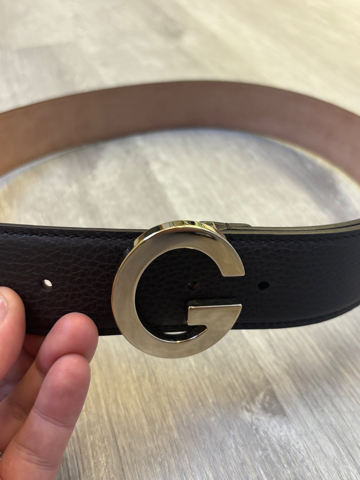 PRE-LOVED - GUCCI BELT BROWN