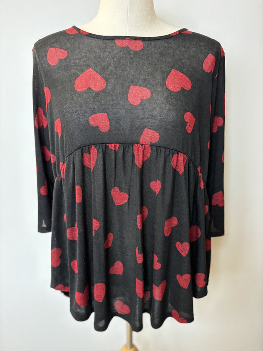 NWT - Heimish Baby Doll Heart Top