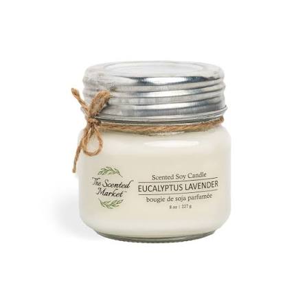 Scented Market - EUCALYPTUS LAVENDER Soy Wax Candle 8 oz
