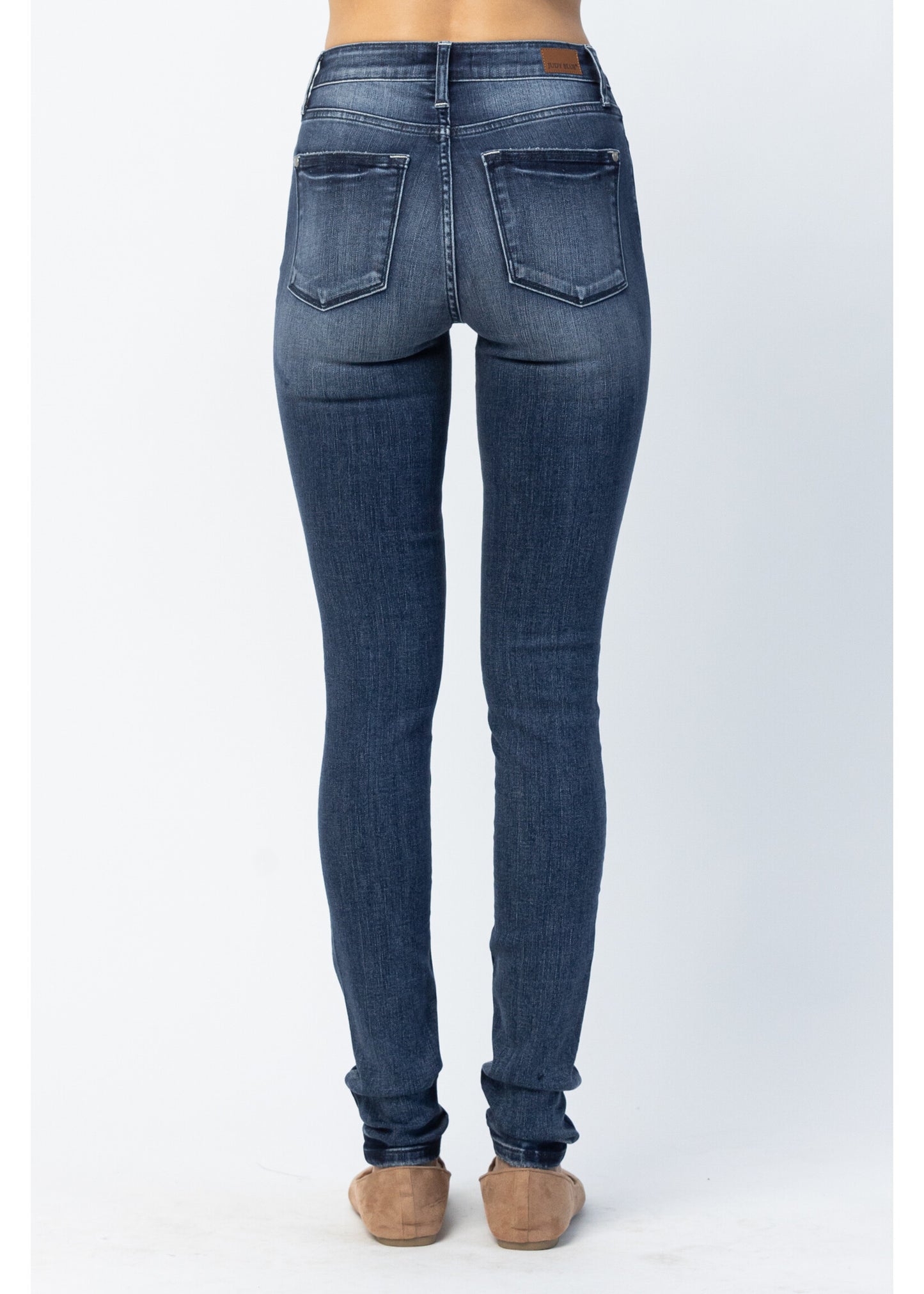 JUDY BLUE - MID LONG PIN TACK SKINNY