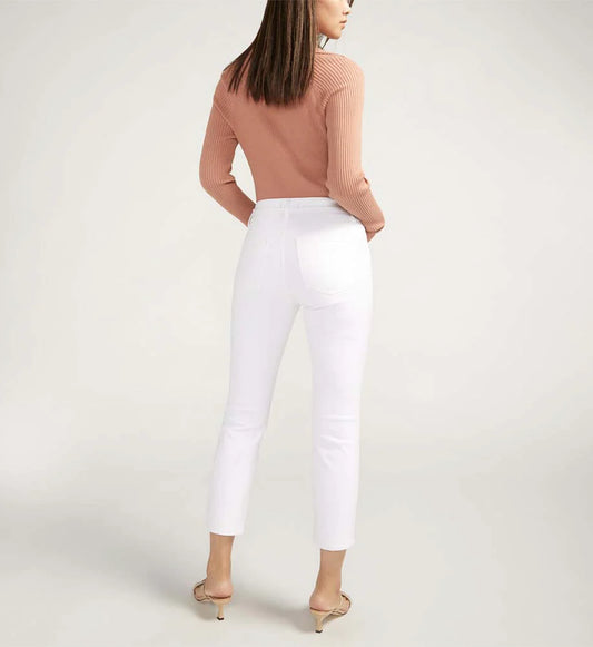 Silver Jeans - Isbister High Rise Straight Leg Jeans - White