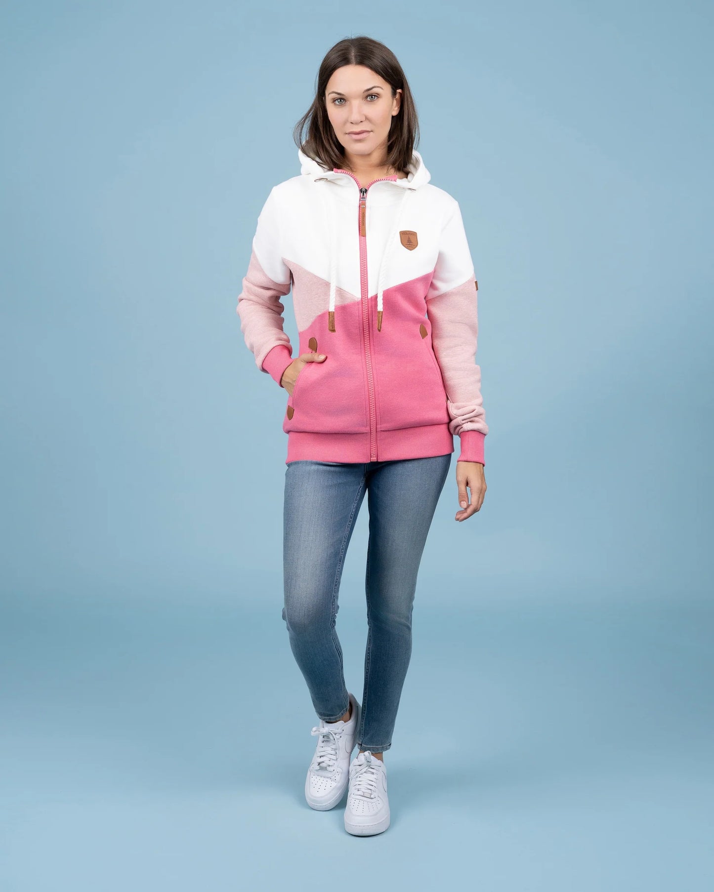 Wanakome Roxette Cosmo Pink Mix Full-Zip Hoodie